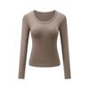 Women's White Slim-Fit U-Neck Short-Sleeve T-Shirt - Versatile, Stylish, Solid Color, Summer Essential