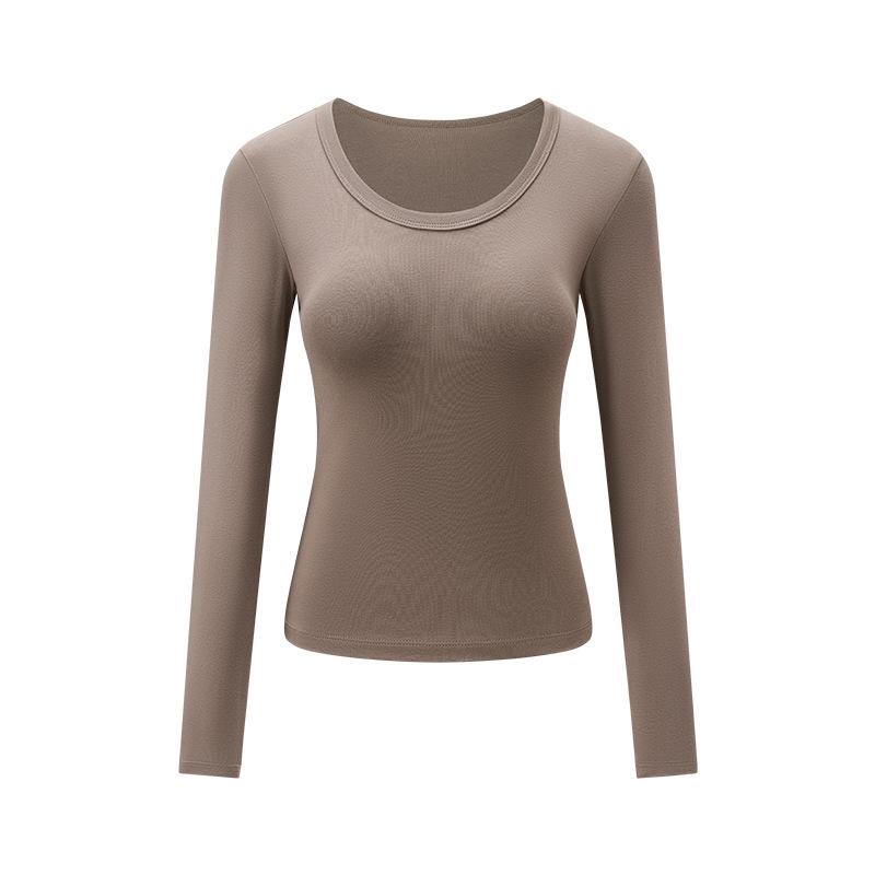 Women's White Slim-Fit U-Neck Short-Sleeve T-Shirt - Versatile, Stylish, Solid Color, Summer Essential