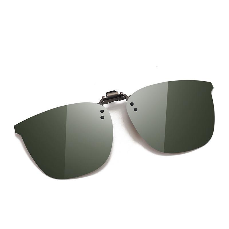 Stylish Polarized Clip-on Sunglasses for Driving and Fishing - Ultra-light Flip-up Design for Myopia