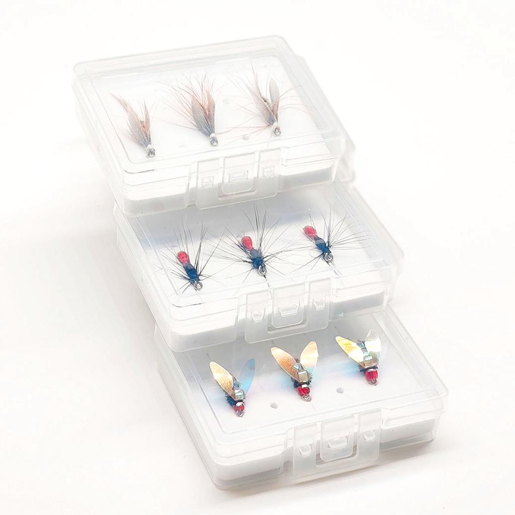 3Box Bundle(Total 9Pcs Flies)- Fly Fishing Flies Artificial Wet Flies Bait for Trout/Bass Artificial Nymphs Bait Fish Bait