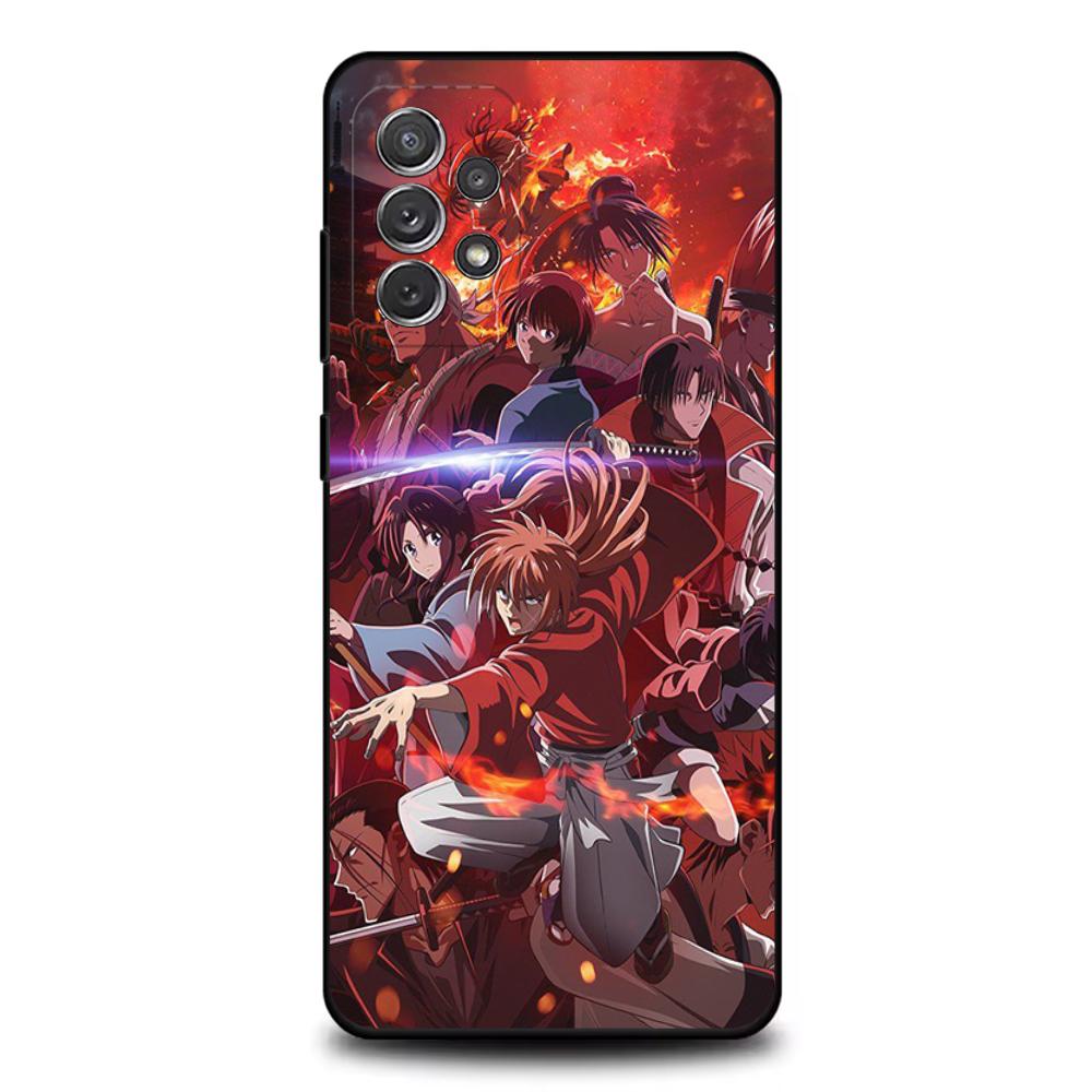 Cool Comics R_Rurouni Kenshin Phone Case For Samsung S25,S24,S21,S22,S23,S30,Ultra,S20,Plus,Fe,Lite,Note,10,9,5G Black Cover
