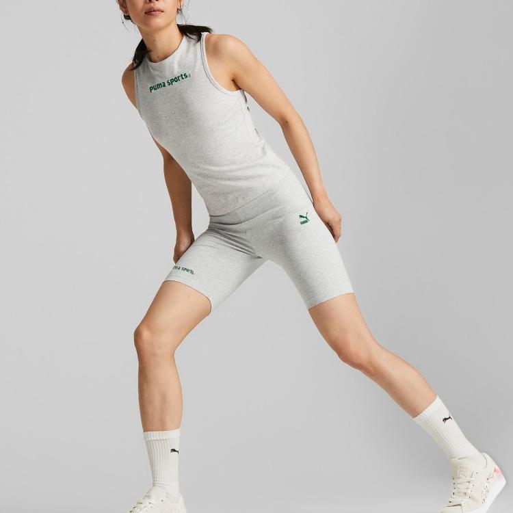 Puma Team Tank Top Women Tops Light-Heather-Grey 622575-04