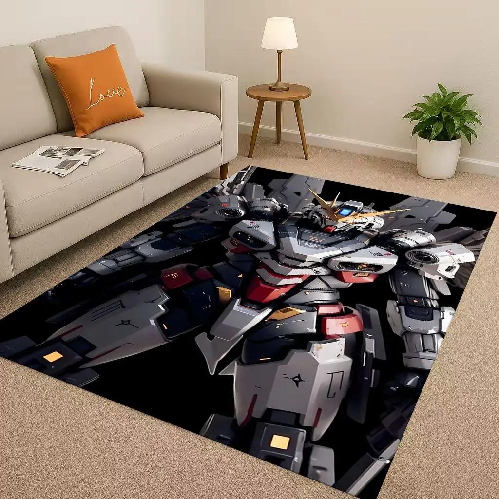 Gundam Cartoon Robot Christmas Gift Christmas Living Room Non-Slip Area Rug Carpet for Bedroom Sofa,Home Doormat Kids