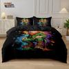 3pcs St. Patrick's Day Printed Coreless Down Duvet Cover Set Comfortable Bedroom Bedding Decoration Machine Washable