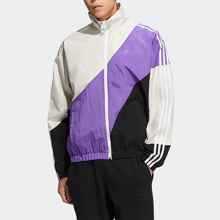 Adidas Neo Sportswear Retro Colorblock Windbreaker Jacket Men Jackets Purple HC9681