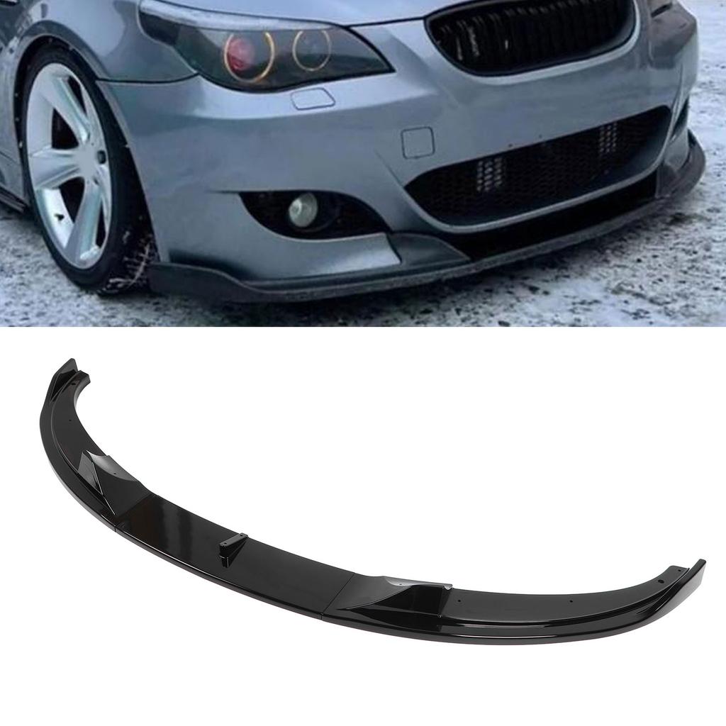 3PCS Front Bumper Lip Spoiler High Strength Sporty Bumper Lip Chin Splitter Diffuser for E60 E61 M5 2005‑2010