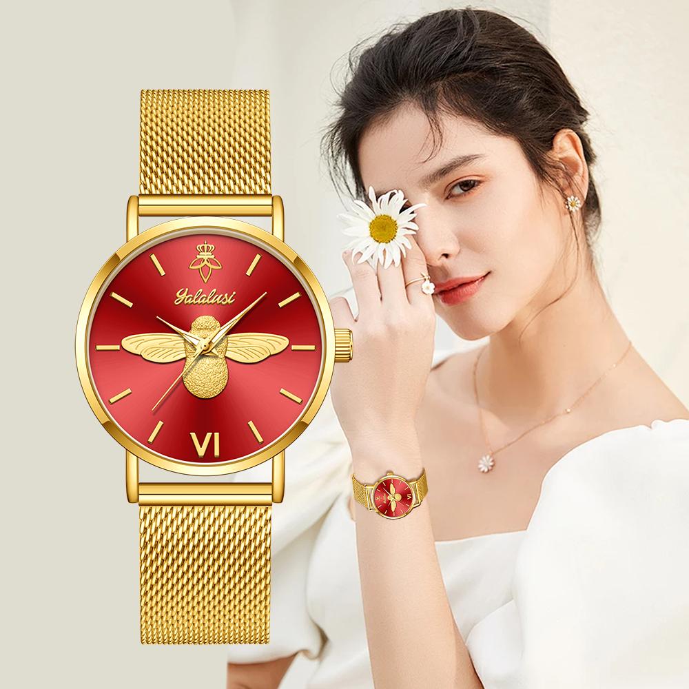 YaLaLuSi Fashionable Women's Waterproof Quartz Bracelet Watch: An Elegant Business Gift Reloj Mujer Watch for Ladies