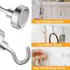 Metal Strong Magnetic Hook Wall-mounted Heavy-duty Magnetic Hook Key Hanger Home Kitchen Bathroom Accessories Magnet