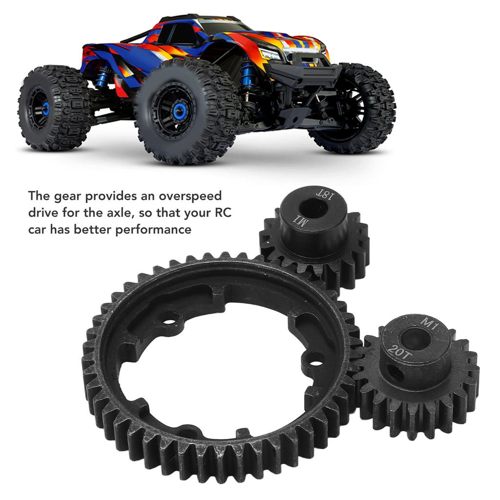 Hard Steel 46T Main Spur Gear M1 18T 20T Pinion for Traxxas XO 1 E REVO 2.0 Remote Control Car