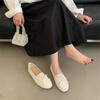 2025 Summer New One-pedal Design Round Head Flat-soled Single Shoes Women's Fashion Versatile Popular Shallow Mouth Ballet Shoes