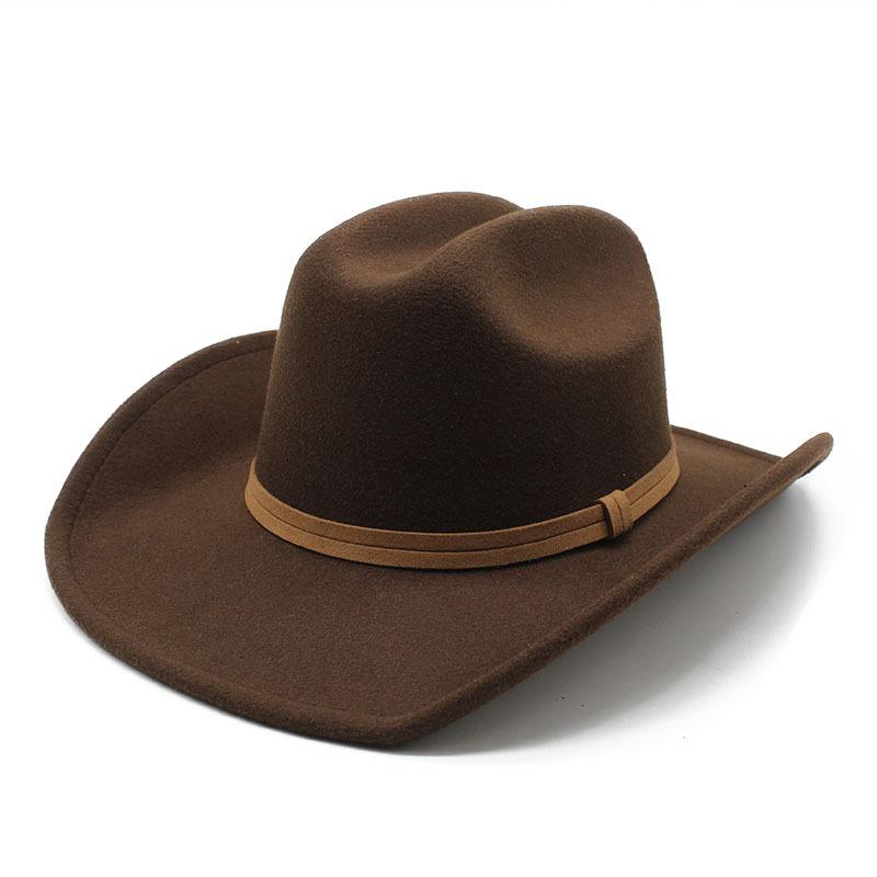 Warm Windproof Cowboy Hat Fedora Et Chapeau Thickened High Quality Felt Fedora Halt for Man and Women in Winter
