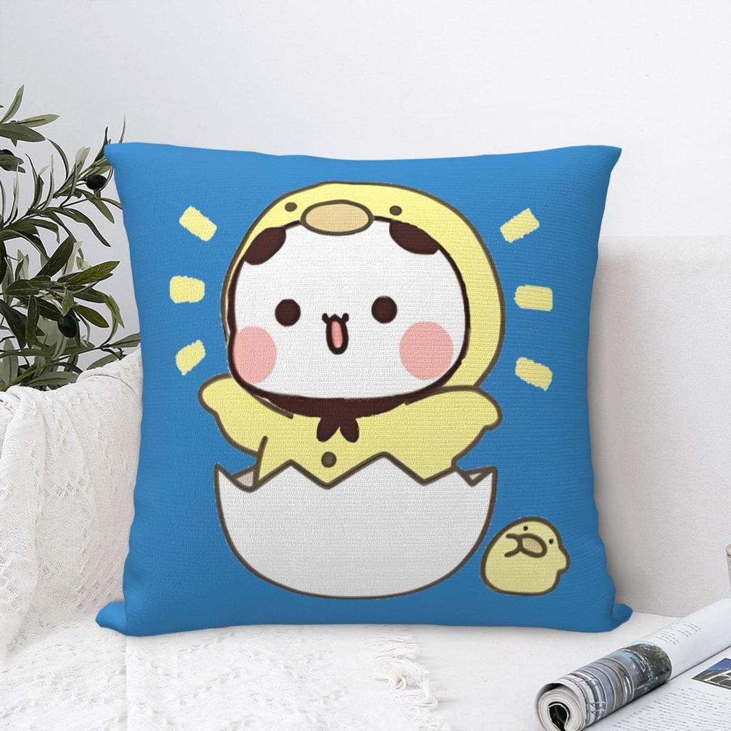 Cute Little Chicken Bubu Open Dudu Pillowcase Printing Cushion Cover Gift Panda Bear Pillow Case Cover Home Square 40X40Cm