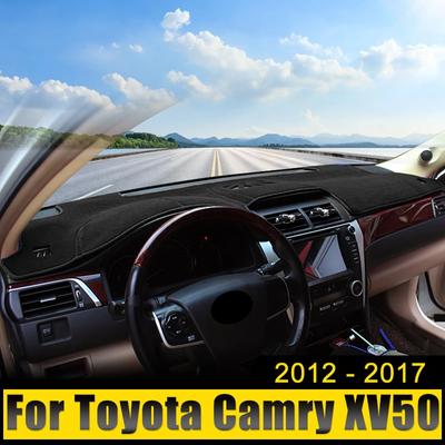Para Toyota Camry XV50 Hybrid 2012 2013 2014 2015 2016 2017 Capa para painel de carro Evite luz solar Sombra Anti-UV Tapete antiderrapante