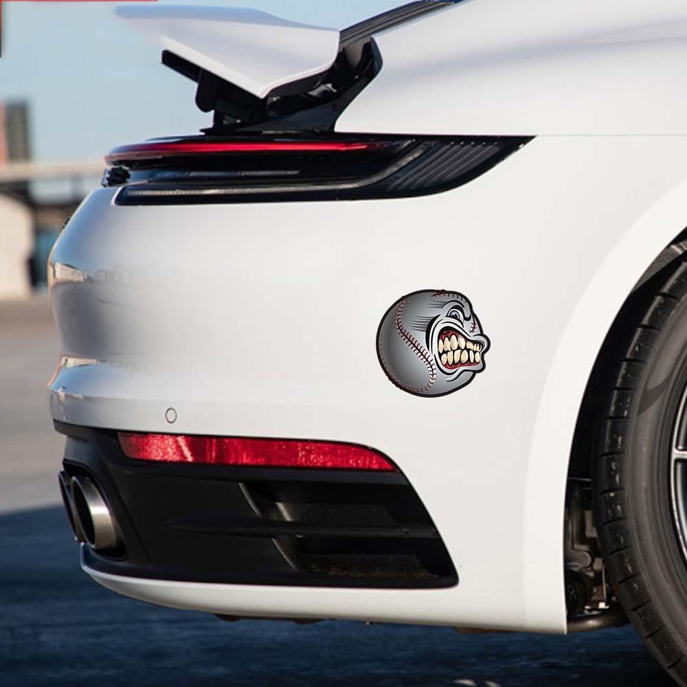 Angry Tough Baseball Cartoon Vinyl Car Stickers for Auto Rear Window Bumper Scooter Motorcycle Helmet Tank Waterproof Decals