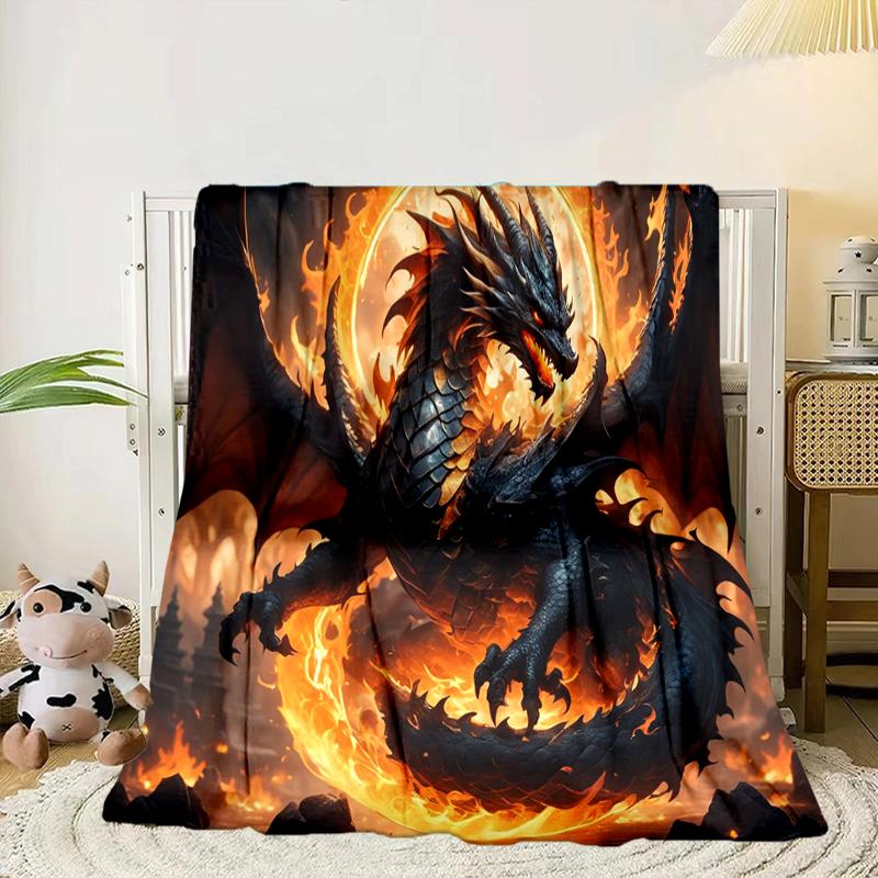 Golden Dragon Circle Blanket Flannel Blanket Throw Blanket Sofa Cover Blanket Soft Premium Blanket Picnic Blanket Tv Blanket Gifts