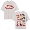 Alex Warren Little Orphan Alex Live Tour 2026 Graphic T Shirt Men's Clothing Vintage Washed T-shirts Casual O-Neck Loose T-shirt