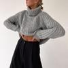 Fashion Solid Turtleneck Sweater Women Autumn Winter Long Sleeve Loose Sweaters Casual Long Sleeve Office Pullovers Knitwears 29386