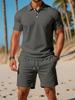 Premium Loose-Fit Versatile Short-Sleeve Polo Shirt and Shorts Summer Set