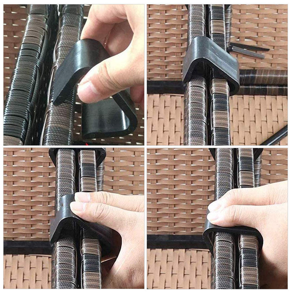 10Pcs Sectional Sofa Fasteners Alignment Clips Outdoor Wicker Furniture Connectors Patio Chair Quick Install Clamps