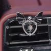 Metal Car Diffuser Accessories Halloween Air Vent Clip, Metallic Skull Bat Freshener Perfume Holder Charm, Cool Auto Aroma for Gothic Truck