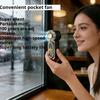 2026 Mini Handheld Turbo Fan, 100 Speed Portable Cooling Fan, USB Rechargeable Pocket Fan for Home Outdoor Travel