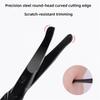 1Pc Stainless Steel Black Round Head Safe Shears Nose Hair Scissors (Do Not Hurt Nose) Stainless Steel Manual Trimming
