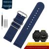 Bracelet de montre en nylon ultra fin doux respirant Grande taille 22 mm 23 24 mm 26 mm Vert armée bleu camouflage Bracelet pour poignet d'homme