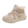 Thick-soled Fleece Dad Shoes for Women's Winter New High-top Casual Fleece Thickened Warm Cotton Sneakers Tide