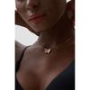 Yhpup Delicate Zircon Stainless Steel Natural Shell Butterfly Cast Pendant Necklace Gold Color Women Fashion Neck Jewelry Gift