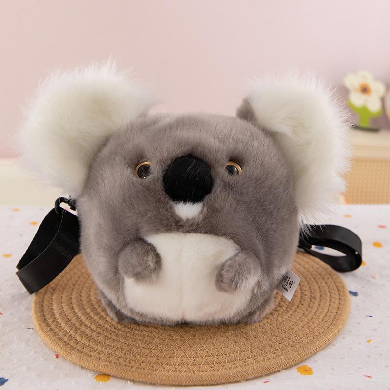 Cartoon Ball Panda Plush Toy Zoo Scenic Souvenir Tiger Crossbody Bag Children Koala