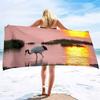 Red Crowned Crane Beach Towels Quick Dry Microfiber Soft and Absorbent Bath Towel Outdoor Travel Oversized Beach Towel for Adult