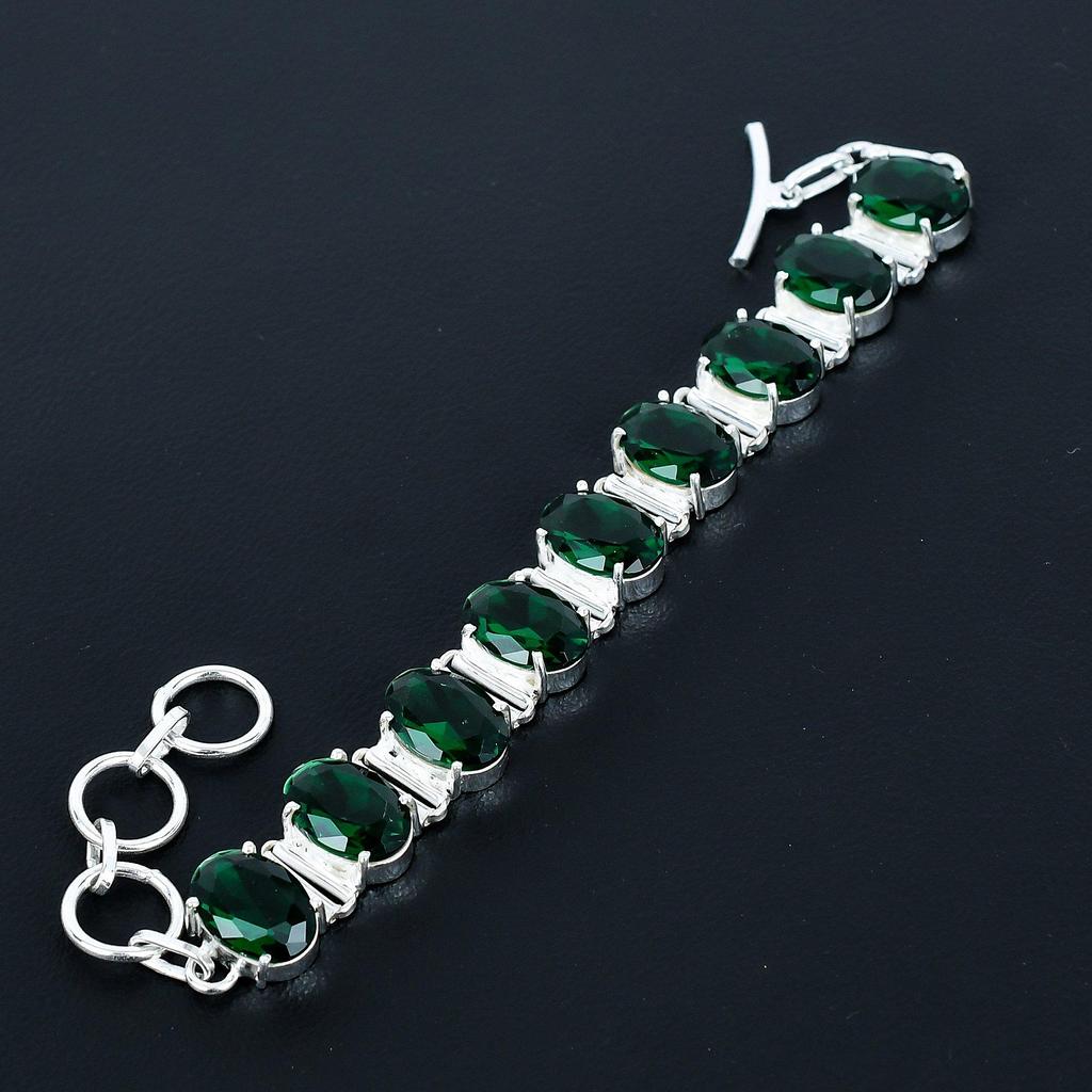 Grüner Turmalin Armband 925 Sterlingsilber Armband Verstellbare Kettenarmband Handgefertigt Boho Armband Turmalin Edelstein Schmuck Frau Geschenke