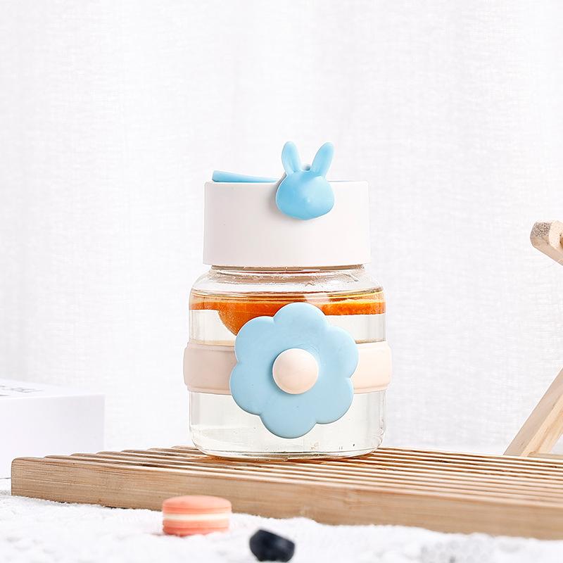 Handheld New Chubby Cup 300ml Glass, Portable Coffee Milk Cup, Office Gift Cup