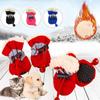 4pcs/set Waterproof Pet Dog Shoes Winter Thick Warm Anti-skid Rain Shoes For Dog Pet Windproof Soft Footwear Anti-slip Dog Shoes