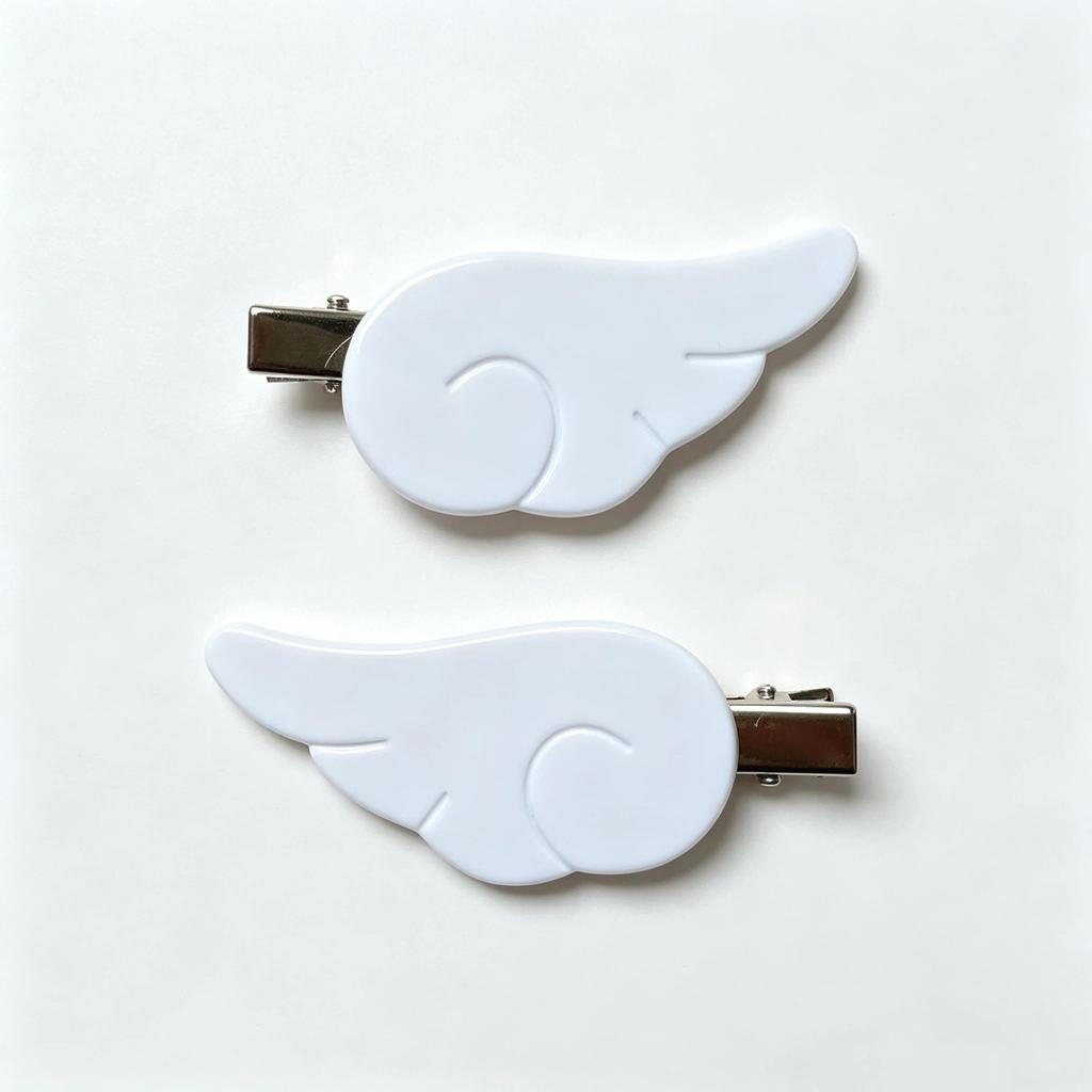 1Pair Angel Wing Hair Clip Japanese Y2K Style Cute Hairpin for Girls Sweet Accessories for Daily Wear