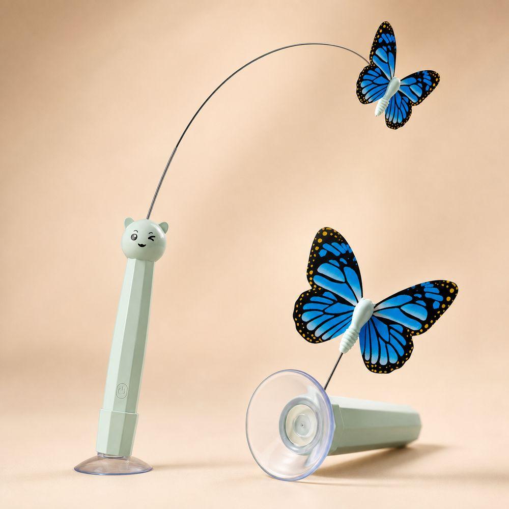 Juguete Eléctrico Giratorio Automático para Gatos, Juguete Interactivo, Regalos para Mascotas, Juguete de Gato con Mariposa de ABS