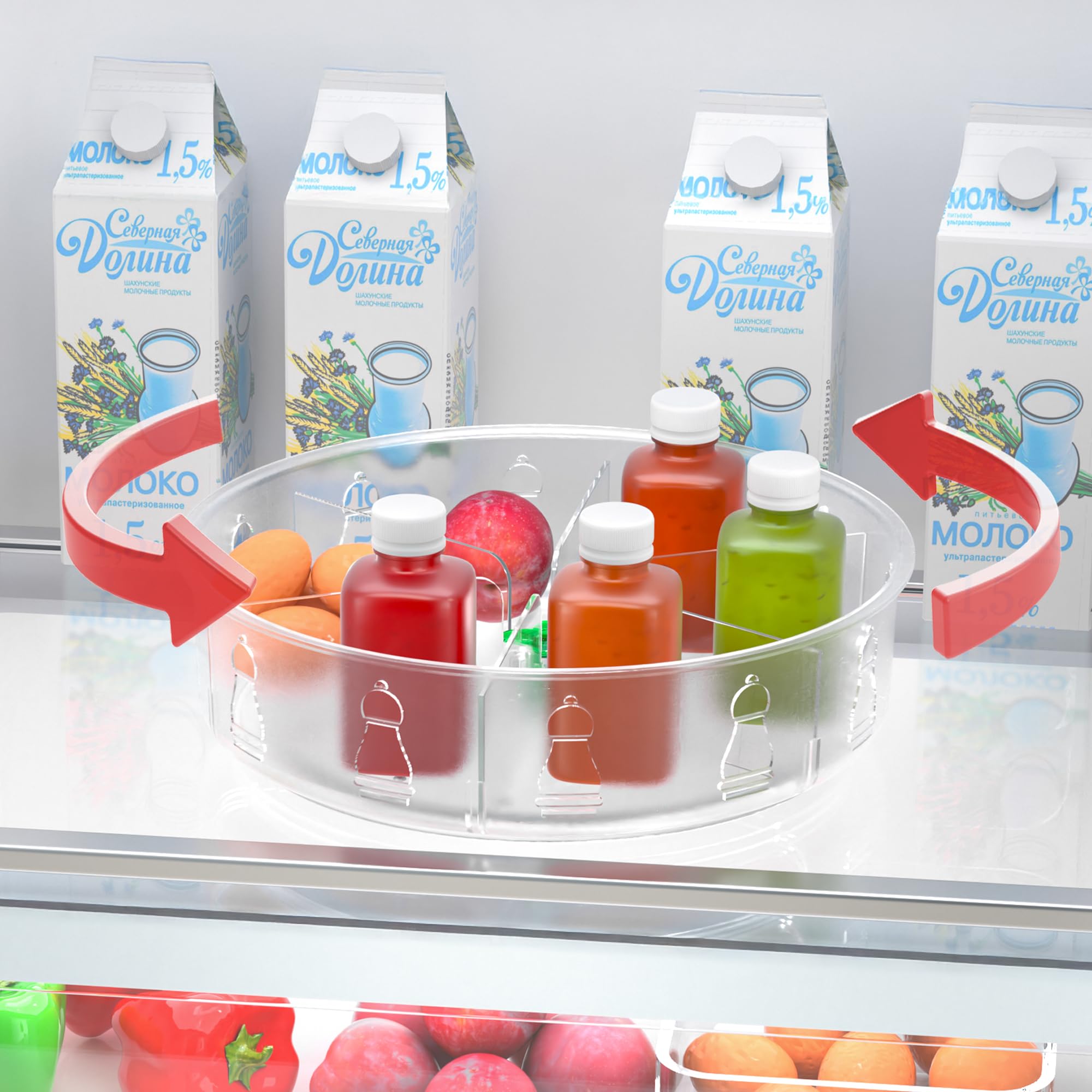 

Lazy Susan Органайзер для шкафа, поворотный органайзер, поворотный органайзер для шкафа, вращающийся органайзер для холодильника Lazy Susan