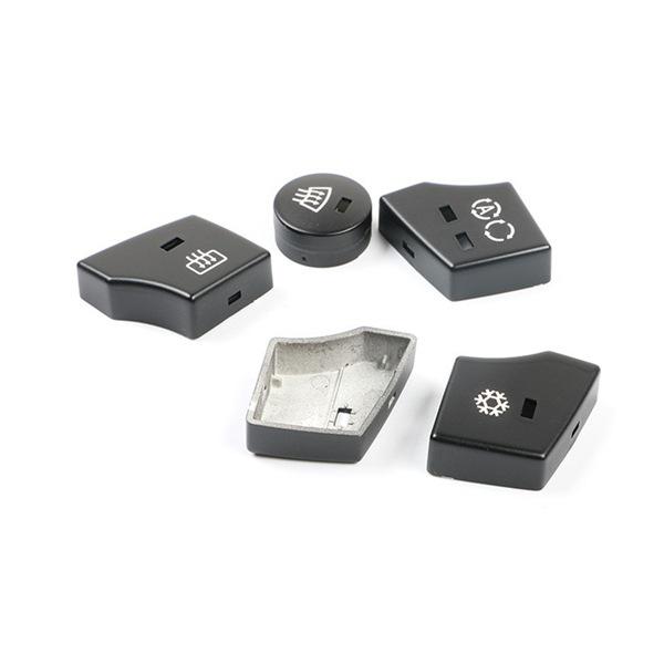 Schwarzes ABS 6-Tasten Armaturenbrett Klimaanlagen-Knopfabdeckung Set für Auto