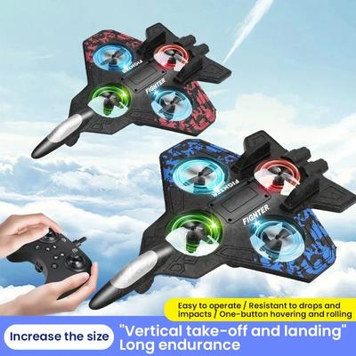 2.4G Rc Foam Stunt Aircraft With Lights 360 Rotation Remote Control Takeoff 6-Axis Gyroscope Airplane Kids Toy Boy Outdoor Game