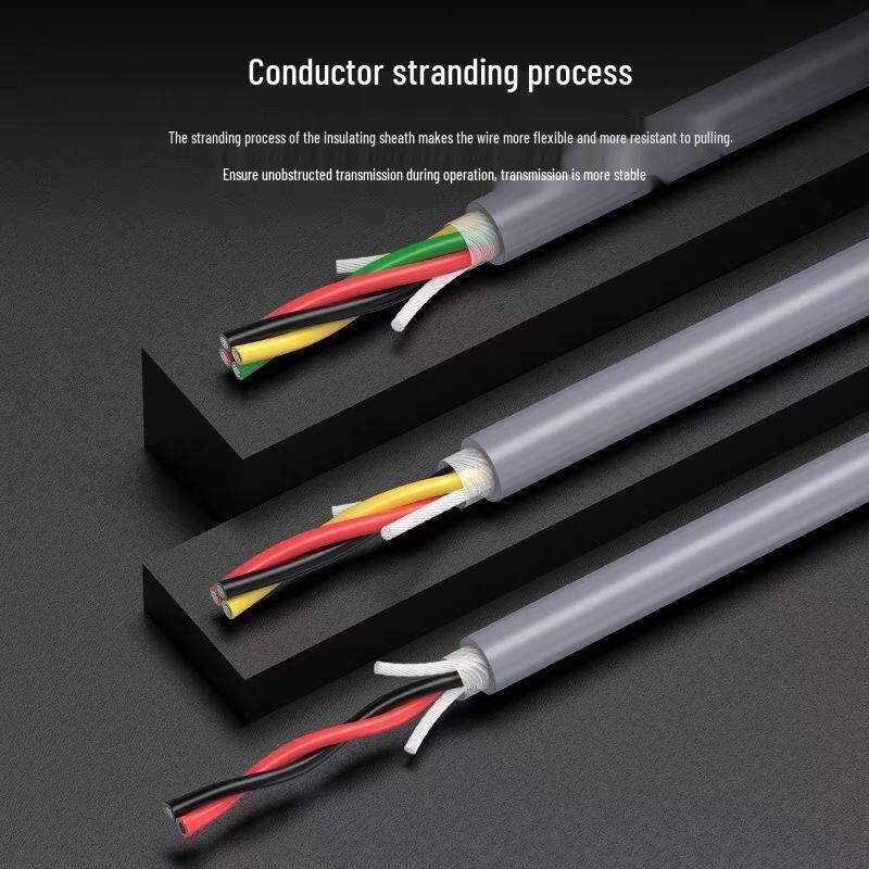 Drag Chain TRVV Flexible Cable, Bend Resistant, 2-4-5 Cores, 0.3/0.5/1/1.5 Sq Mm, Soft Power Cord.