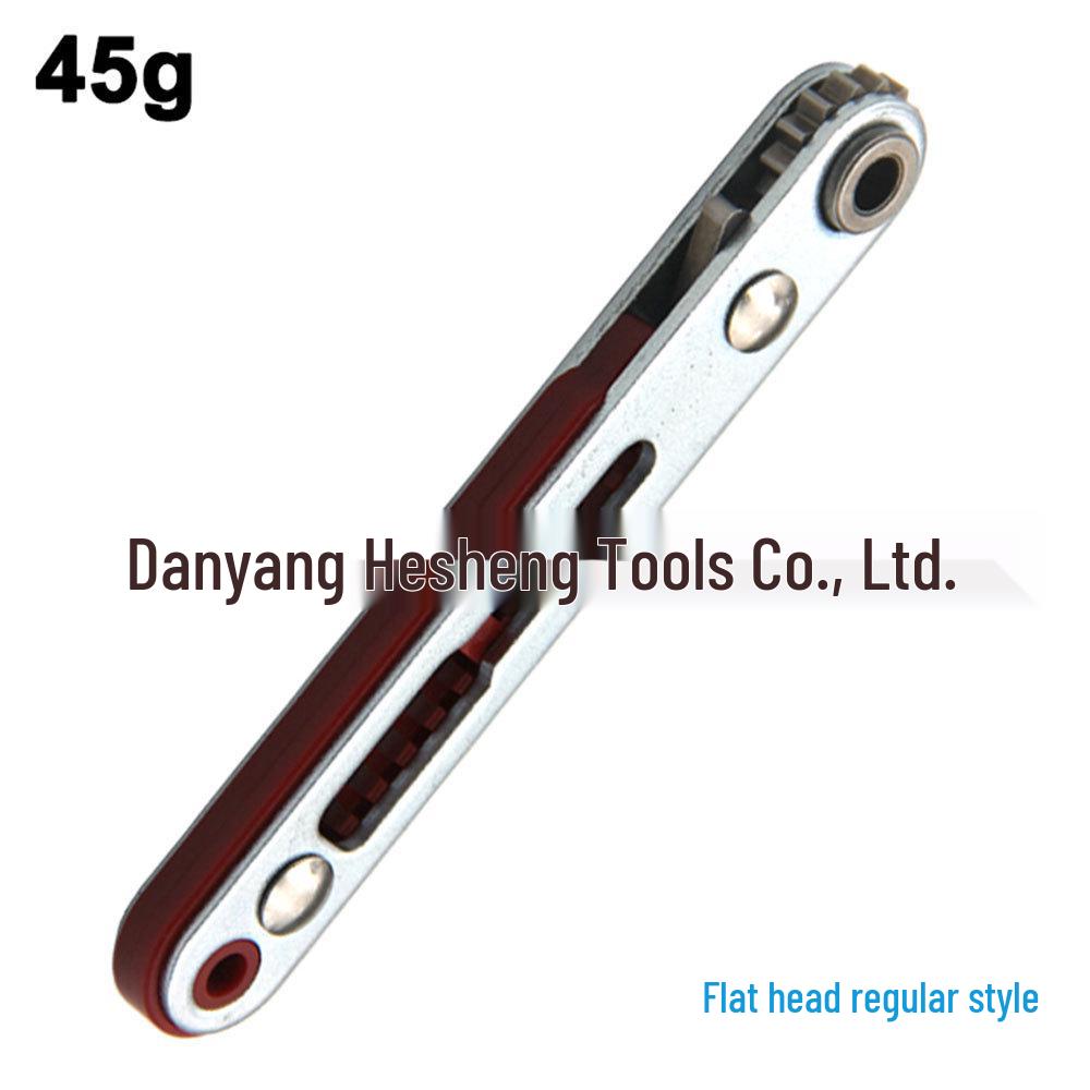 Compact Two-Way Right Angle Ratchet Screwdriver Set with Phillips & Slotted Bits