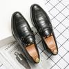 British Men'S Dress Shoes  High Quality Business Brogues Men Shoes Black Formal Leather Wedding Leather Shoes For Men