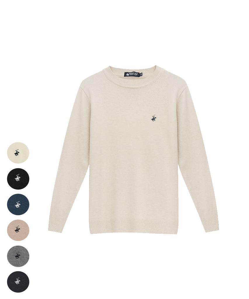 BHPOLOCLUB Men'S & Women'S Daily Basic Round Knit 6 Colors Ts954