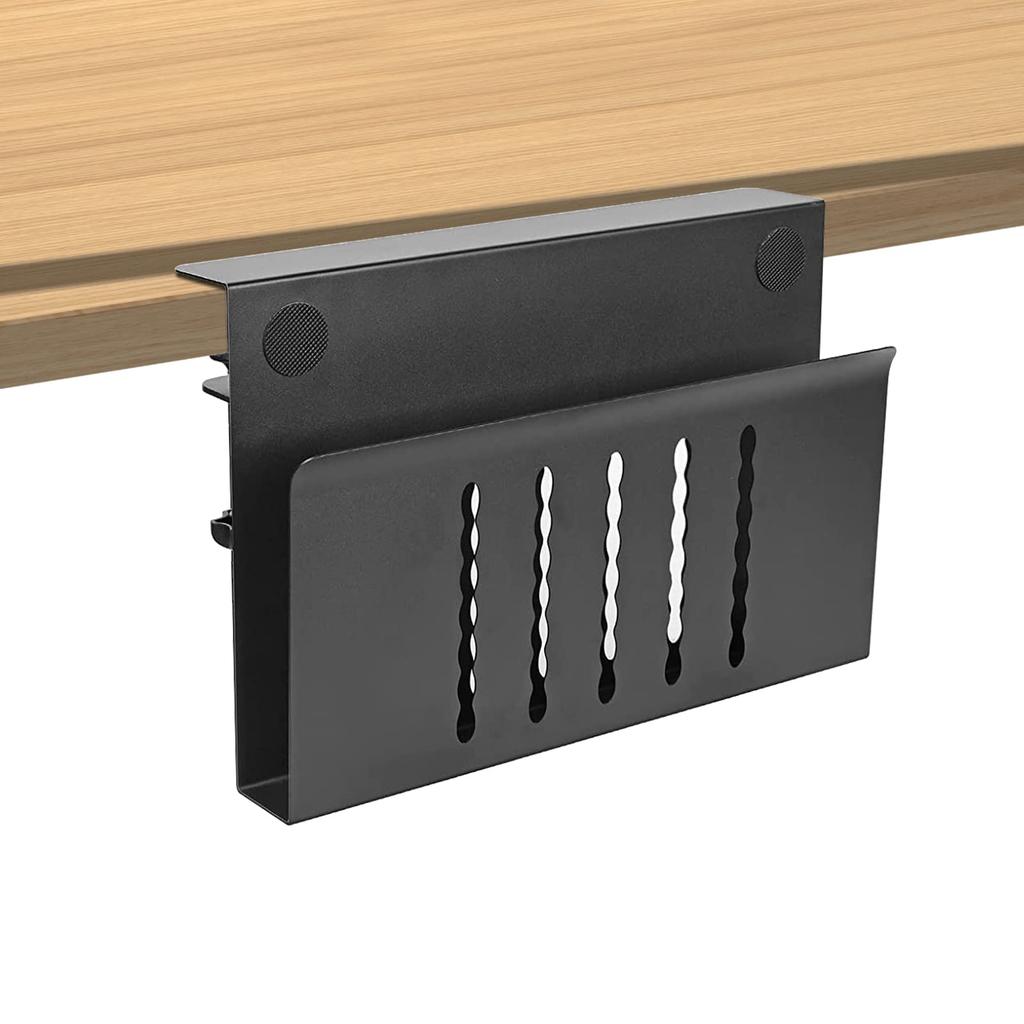 XUANDONG Desk Side Pocket, Tableside Storage with Clamp, LaptopTabletDocument Storage, Wire Concealment, Charging Stand, and Heat Dissipation Stand