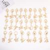 1Pc Alloy Rhinestone-Inlaid 26 English Letter Keychain Pendant For Women'S Fashion Car Bag Decoration Keychain Jewelry
