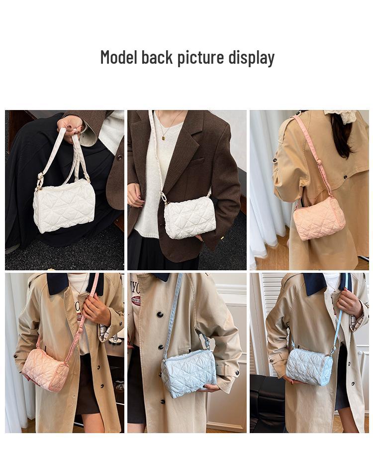 Korean Style Cloud Bubble Crossbody Bag: Niche Pleated Commute Shoulder Bag for Women
