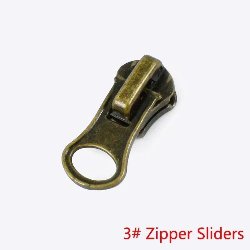 5/10/20Pcs 3# 5# 8# Zipper Slider for Metal Zippers Tapes Decorative Zips Head Pull Repair Kits DIY Garment Sewing Accessories