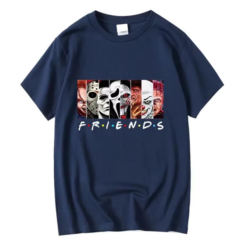 Men's High Quality T-shirt 100% Cotton T-shirt Funny Friends Print T Shirt Loose Summer Cool O-neck Men T-shirt Casual Tops