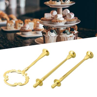 1pcs Cake Plate Stand Gold Silver Zinc Alloy 2/3 Tier