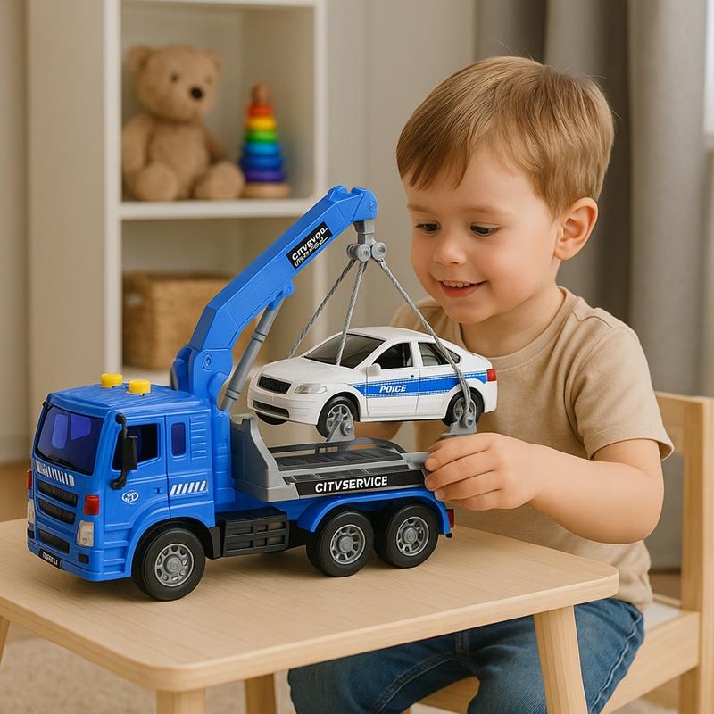 Police Tow Truck With Crane Car Sound And Lights